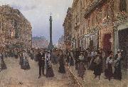 Jean Beraud La Rue de la Paix oil